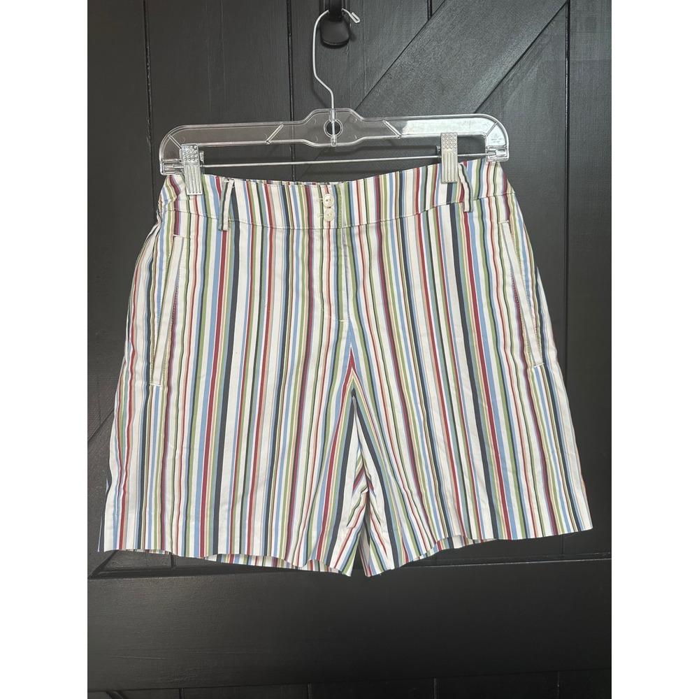 Lizgolf Audra Multi Color Shorts Size 4P  Cotton Blend Stretch Golf Preppy